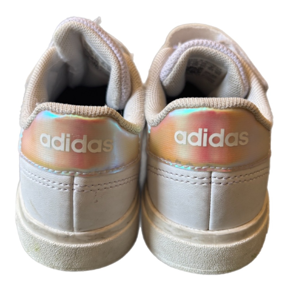 Adidas White and Gold Sneakers Sleek Design
